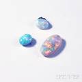 Three Unmounted Opals