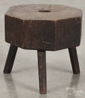 Primitive walnut stool