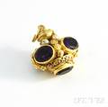 18kt Gold and Amethyst Charm