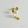 18kt Gold and Cultured Pearl Suite