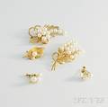 Group of Gold and Cultured Pearl Jewelry