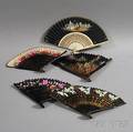 Five Figural and Floraldecorated Fans