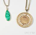 Two 14kt Gold Pendants and Chains