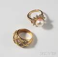 Two Gold and Diamond Rings