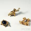 Three 18kt Gold Animal Pins