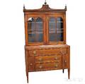 Federal Inlaid Mahogany Veneer SecretaryBookcase