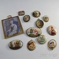 Twelve Mostly Handpainted Brooches