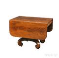 Empire Mahogany and Mahogany Veneer Dropleaf Table