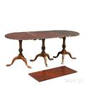 Chippendalestyle Mahogany Triplepedestal Table