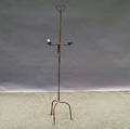 Wrought Iron Adjustable Twolight Candlestand
