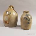 Two Cobaltdecorated Stoneware Jugs