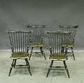 Set of Four Reproduction Fanback Windsor Side Chairs
