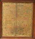 Framed Needlework Sampler Mary Ann Wright