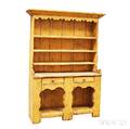 Yellowpainted Pine Cupboard