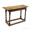 Jacobean Oak Stretcherbase Table