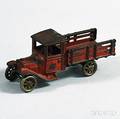Arcade Redpainted Cast Iron Truck
