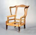 Federal Stained Cherry and Pine Wing Chair Frame