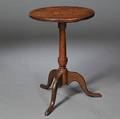 Carved Walnut and Cherry Candlestand