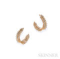14kt Gold and Diamond Earclips