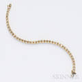 14kt Gold and Diamond Line Bracelet