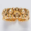 18kt Bicolor Gold Cuff Bracelet Piero Milano