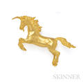22kt Gold Unicorn Brooch
