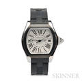 Gentlemans Stainless Steel Roadster Wristwatch Cartier