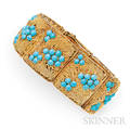 14kt Gold and Turquoise Bracelet