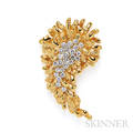 18kt Gold and Diamond Brooch