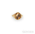 18kt Gold and Hardstone Cameo Ring