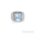 18kt White Gold and Blue Topaz Ring Bulgari