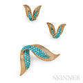 18kt Gold and Turquoise Suite