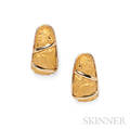 18kt Gold Earclips Carrera y Carrera