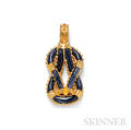 18kt Gold and Sodalite Pendant Lalaounis