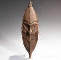 New Guinea Carved Wood Ancestor Mask