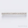 Art Deco Platinum and Diamond Bar Pin