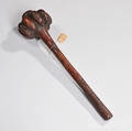 Fiji Islands Carved Wood Throwing Club with Gadrooned Head