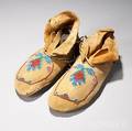 Pair of Eastern Plains Hardsole Moccasins