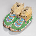 Ute Beaded Hide Youths Moccasins