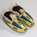 Cheyenne Beaded Hide Youth Moccasins