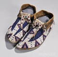 Lakota Mens Beaded Hide Moccasins