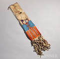 Lakota Beaded and Quilled Hide Pipe Bag