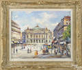 Oil on canvas of the Paris Opera House
