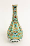 Gold Imari Gold and Turquoise Decorated Vase