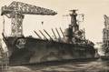 John Taylor Arms American 18871953 Battle Wagon  USS Alabama Outfitting at Norfolk Navy Yard Crane Ship Kearsage Alongside 19
