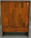 HU Vallieres Modern Rosewood Veneer Twodoor Wardrobe