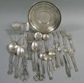 Group of Mostly Sterling Silver Flatware and a Cake Plate