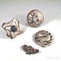 Four Sterling Silver Brooches