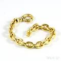 Italian 18kt Gold Ovallink Bracelet