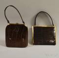 Two Small Vintage Brown Handbags